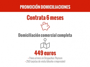 Promoción Domiciliación Comercial Completa