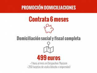 Promoción Domiciliación Social y Fiscal Completa