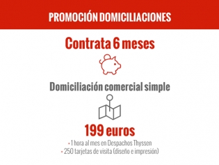 Promoción Domiciliación Comercial Simple